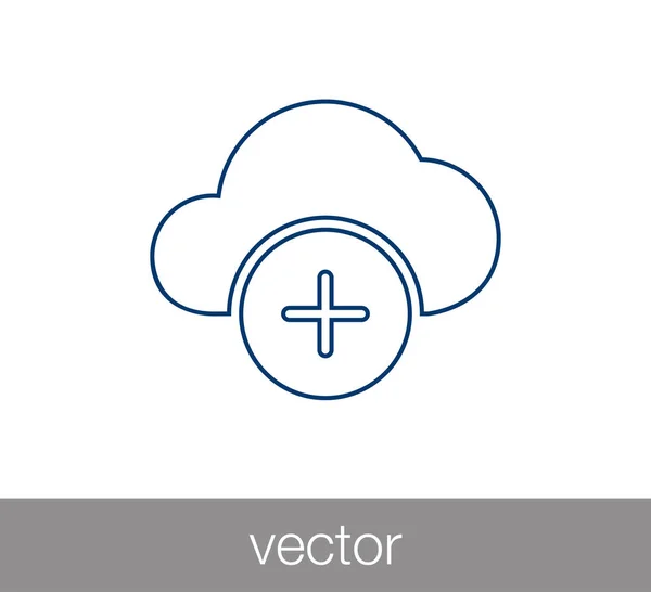 Zum Cloud-Symbol hinzufügen. — Stockvektor