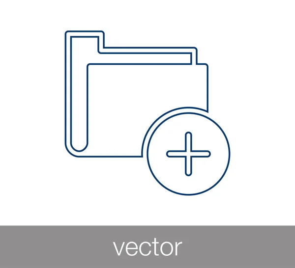 Icono de carpeta simple — Vector de stock