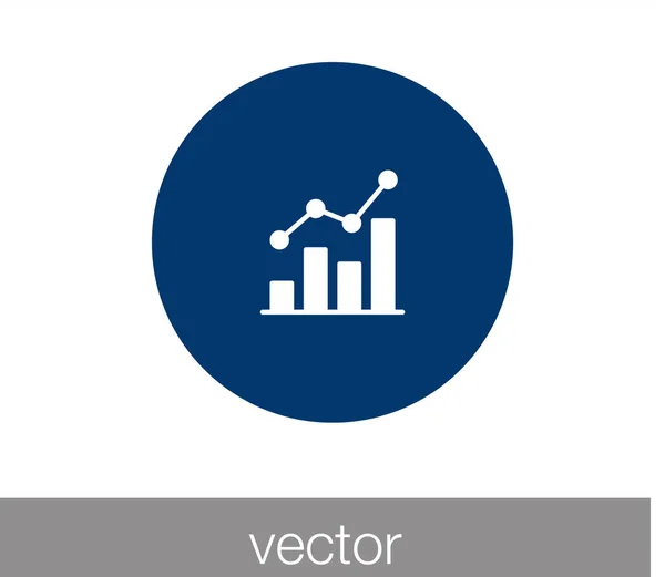 Icona del grafico. icona del grafico a barre . — Vettoriale Stock