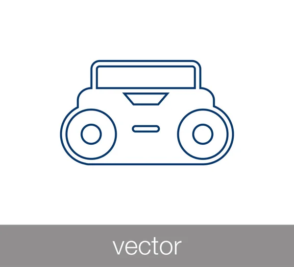 Ilustração de ícone de rádio — Vetor de Stock