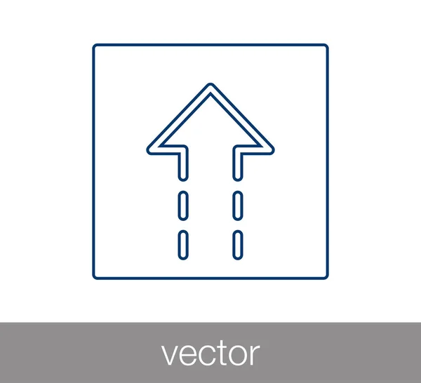 Uploaden van pictogram met pijl-omhoog — Stockvector