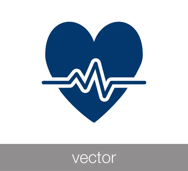 Icono latido del corazón — Vector de stock