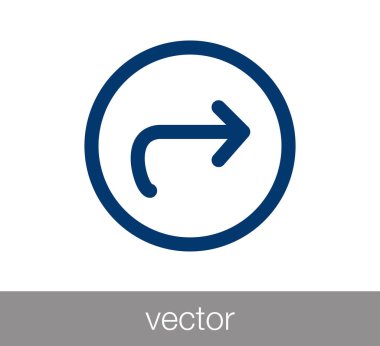 Yanıt düz simgesi.