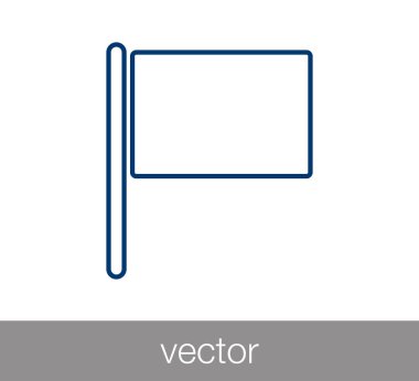 Bayrak simgesi. Başlangıç konsept simgesi. 