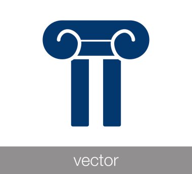 Sütun simgesi. Yunanistan simgesi. Mermer simgesi.