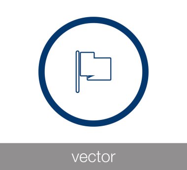 Bayrak simgesi. Başlangıç konsept simgesi. 