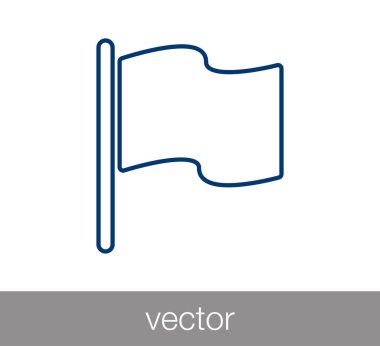 Bayrak simgesi. Başlangıç konsept simgesi. 