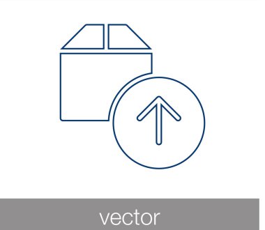 Kutusu simgesi. Kargo kutusu simgesi. 