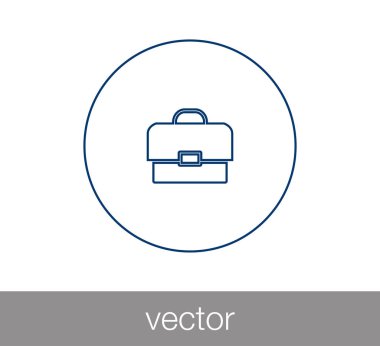 Evrak Çantası Düz Simgesi