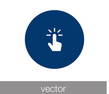 jest simgeye dokunun. el simgesi. el imleci simgesi. dokunmatik ekran cu