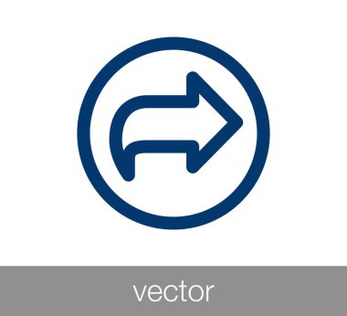 Yanıt düz simgesi.