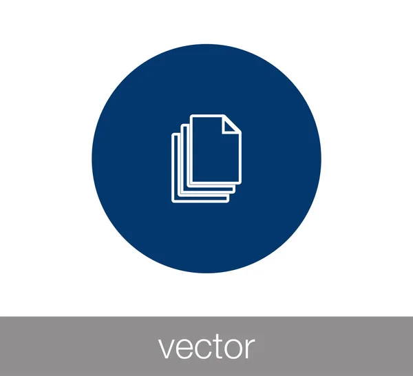 Documento icono plano — Vector de stock