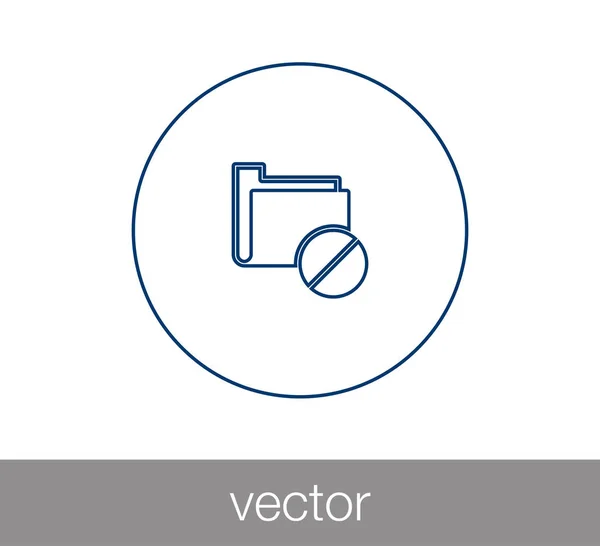 Icono de carpeta simple — Vector de stock