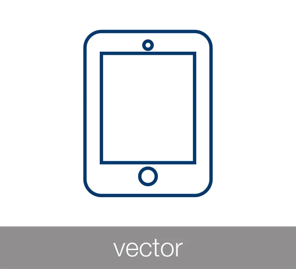 Icône plate de comprimé — Image vectorielle