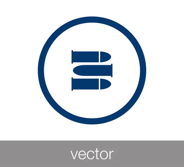 Icono de línea de balas — Vector de stock