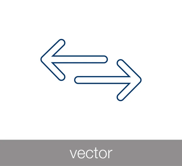 Transfersymbol mit zwei seitlichen Pfeilen — Stockvektor