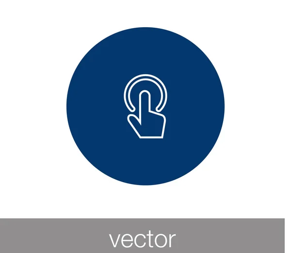 Icône de geste tactile. icône de main. main icône du curseur. écran tactile cu — Image vectorielle