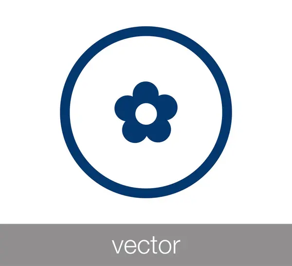 Icono web flor . — Vector de stock