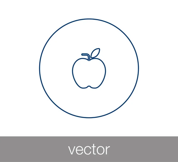 Desain ikon Apple - Stok Vektor