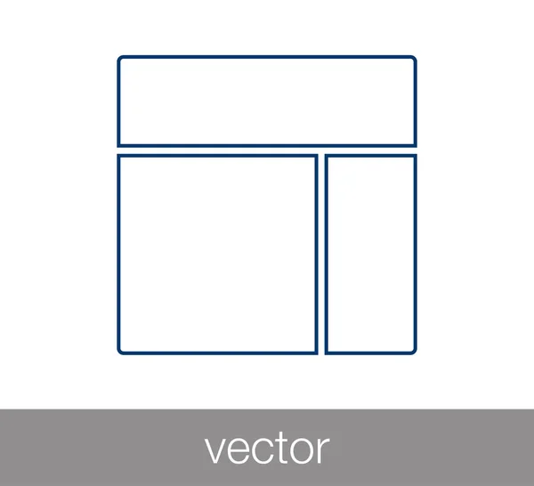 Dia-elrendezés ikonja — Stock Vector