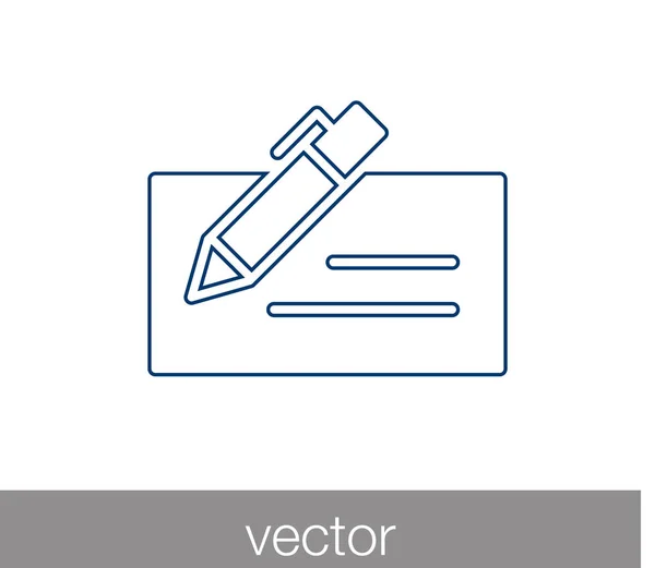 Bank cheque icon — Stock Vector