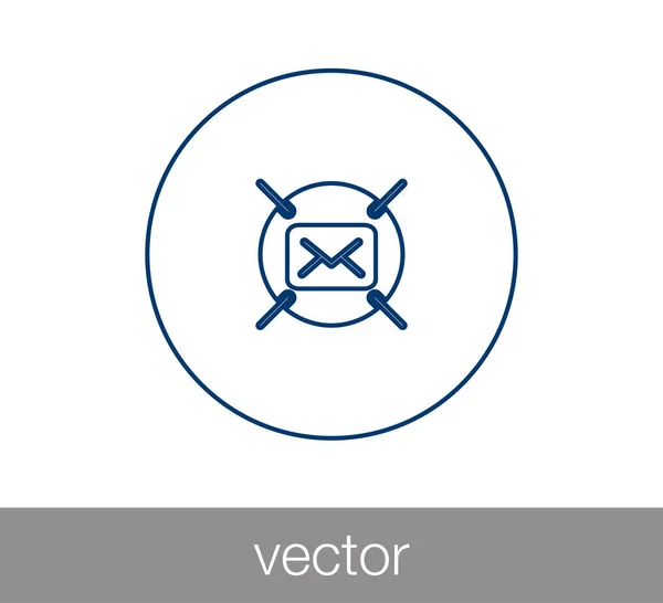 E-mailt egyszerű ikon — Stock Vector