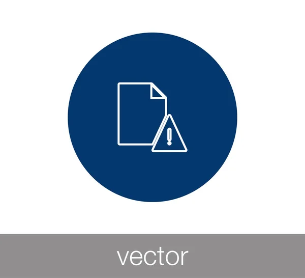 Icono de documento dañado . — Vector de stock