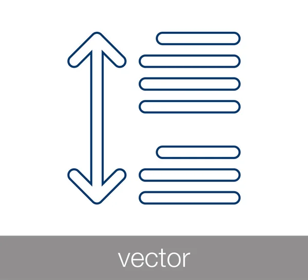 Icono de espaciado de línea . — Vector de stock