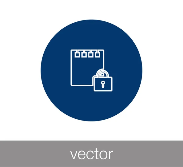 Verschlüsseltes Dokument-Symbol — Stockvektor