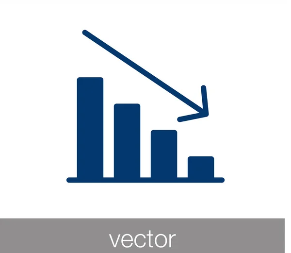 グラフ アイコン。横棒グラフ アイコン. — ストックベクタ