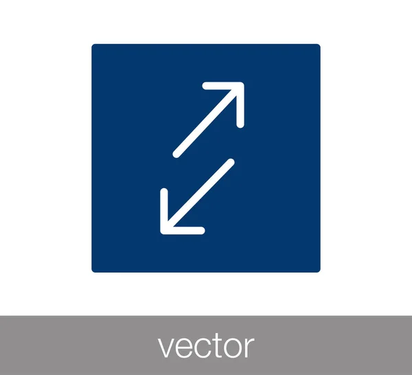 Icona di trasferimento con due frecce laterali — Vettoriale Stock