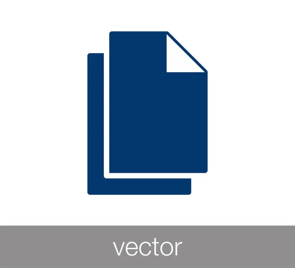 Documento icono plano — Vector de stock