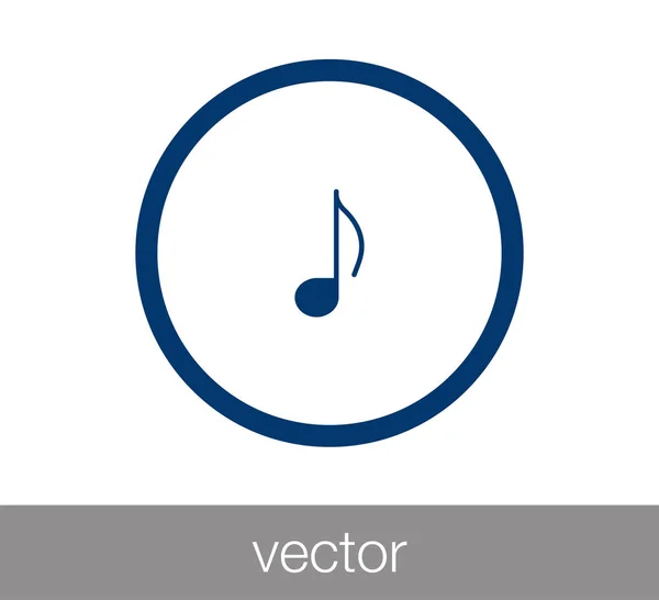 Icono de nota musical. — Vector de stock