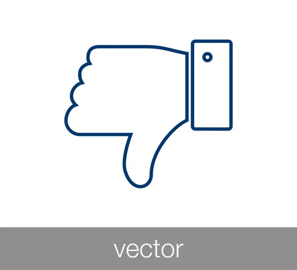 Pulgar hacia abajo icono — Vector de stock