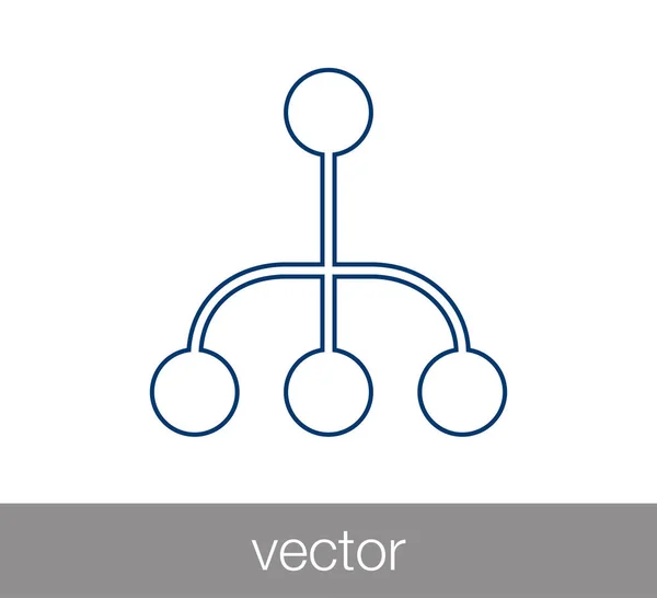 Hierarchia ikonra. Hálózat ikon. — Stock Vector