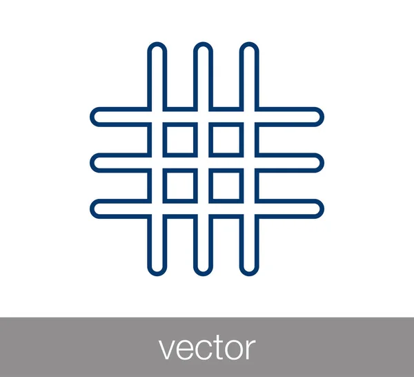 Icono de líneas cruzadas . — Vector de stock