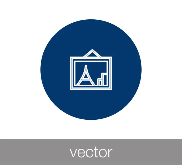 Imagen icono plano — Vector de stock