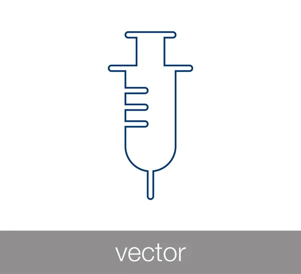 Orvosi fecskendő ikon — Stock Vector