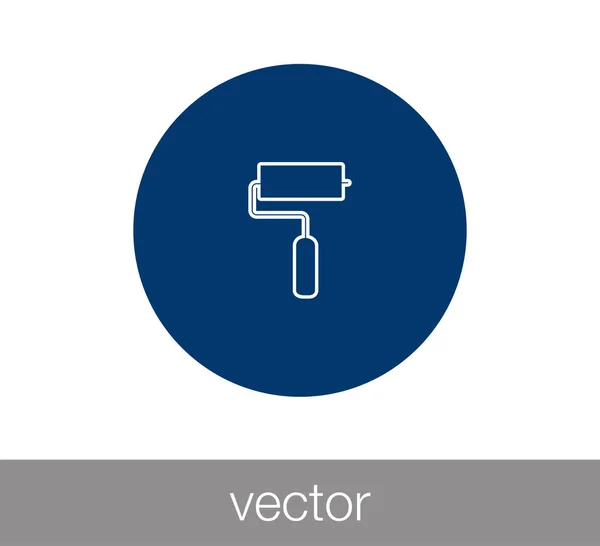Icono de rodillo de pintura — Vector de stock