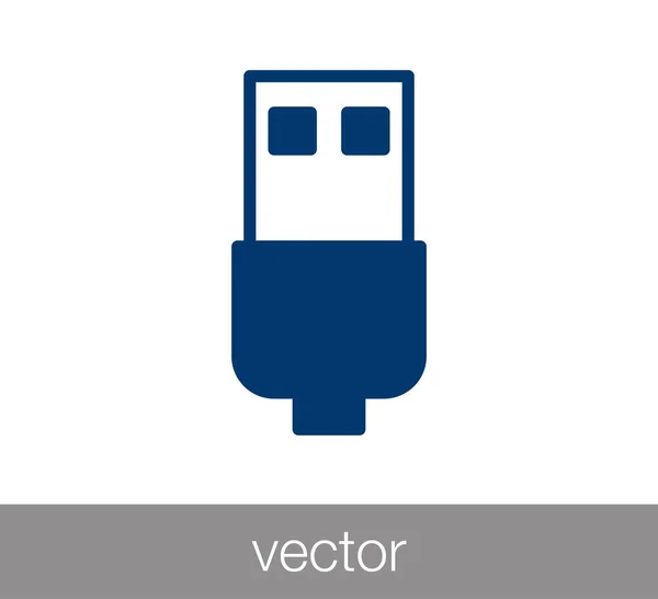 Значок USB-разъема — стоковый вектор