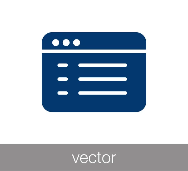 Ventana o icono de programación — Vector de stock