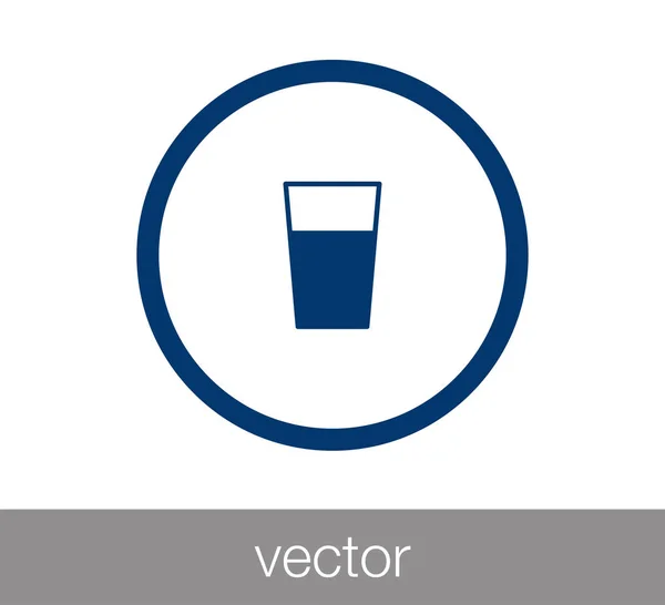 Vidro de ícone de água — Vetor de Stock