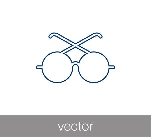 Glasses flat icon — Stock Vector