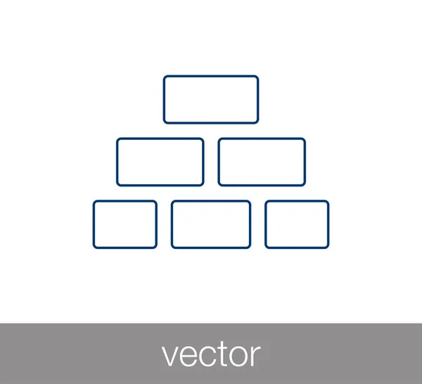 Ícone de parede de tijolo — Vetor de Stock