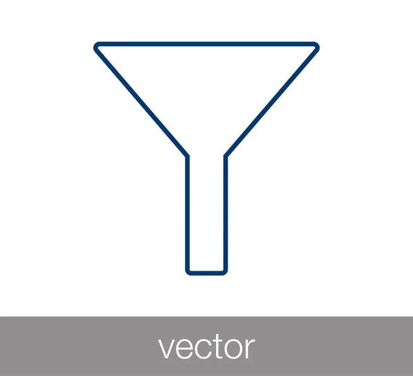 Trichterflachsymbol — Stockvektor