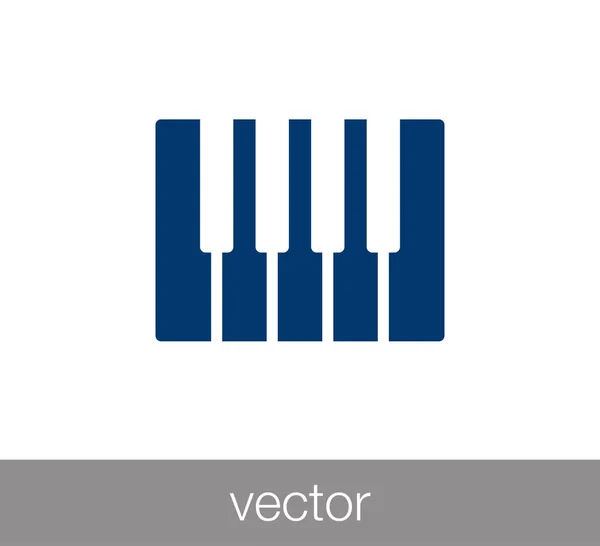 Ícone de piano plano — Vetor de Stock