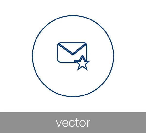 Kedvenc e-mail ikon. — Stock Vector