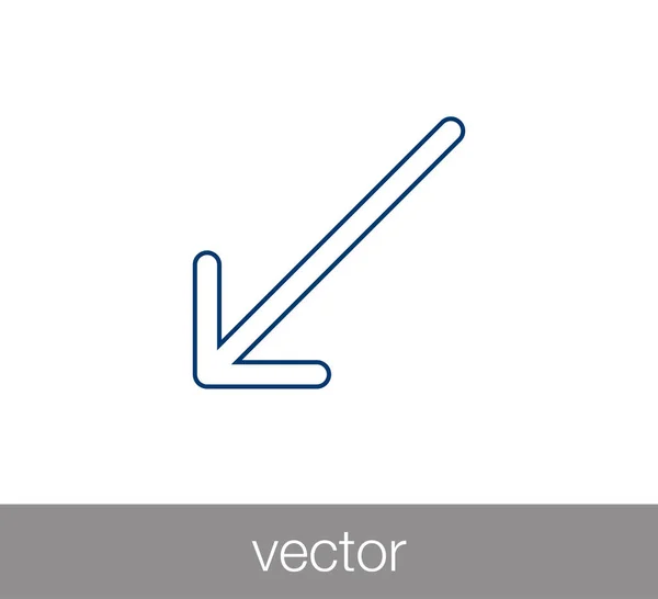 Ícone plano seta . — Vetor de Stock