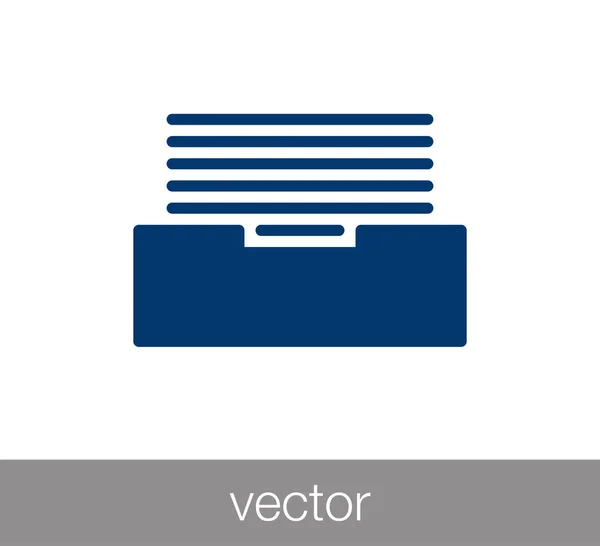 Archief platte pictogram — Stockvector