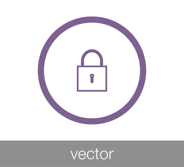 Bloquear icono web . — Vector de stock